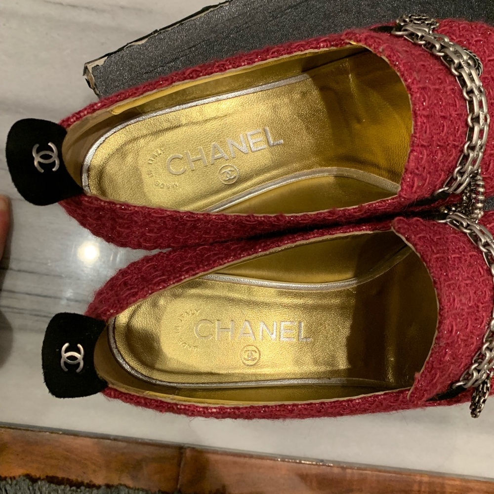 Chanel charms loafers flats 38.5 8 8.5 - Picture 6 of 7